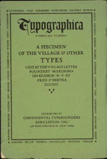 Bertha M. Sprinks Goudy: A Specimen of the Type & Borders Cast by Frederic & Bertha Goudy at the Village Letter Foundery