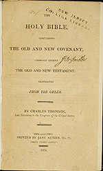 The Holy Bible, printed by Jane Aitken